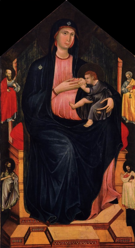 Virgin and Child Enthroned and Four Saints